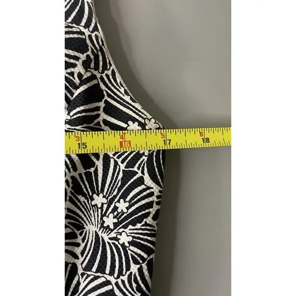 Brooks Brothers Sleeveless Floral Fit Flare Dress Career Nautical Navy Women's 6 - Picture 13 of 15